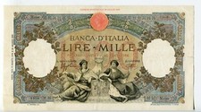 Banconota 1000 Lire Regine del Mare Capranesi 6 Agosto 1943 6/8/1943 Fascio R4