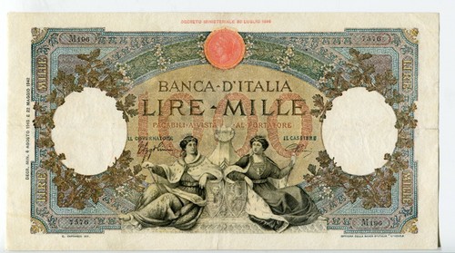 Banconota 1000 lire regine - 1000, del