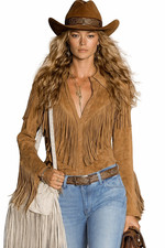 Giacca western con frange in
