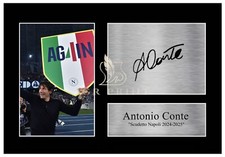 IGR Print - Antonio Conte (Calcio) -Poster  Autografo A4 Cornice Scudetto Napoli