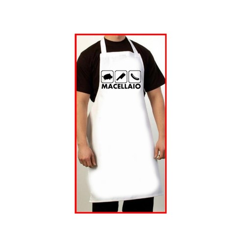 Grembiule bianco cucina con - bianco,