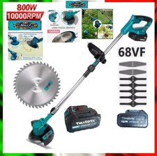 Decespugliatore Tagliabordi a Batteria 68V 2 Batterie Tagliaerba Elettrico 800W