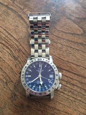 Bracciale Acciaio Inox Farfalla Lucido Massiccio 24mm PER Glycine Airman 17