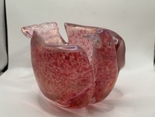 Ciotola uccellino Iridato rosa Murano - Dino Martens per Aureliano Toso, ca. anni 50