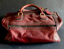 Borsa da viaggio vintage in pelle bordeaux Giorgio Gucci – anni ‘70/80