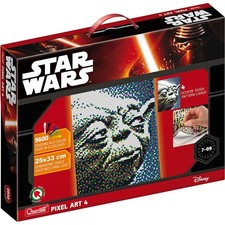 Quercetti 0856 Pixel Art 4 Star Wars Yoda Chiodini Colorati Bambini 5600 pezzi