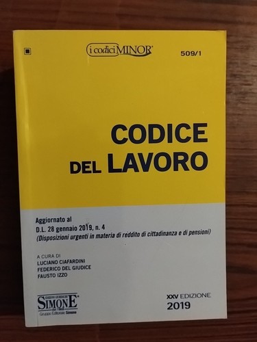 Codice del lavoro minor - lavoro,