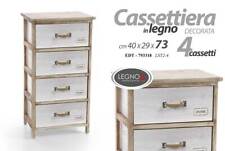 CASSETTIERA 5 CASSETTI SLIM SALVASPAZIO CUCINA BAGNO SALOTTO BIANCA 73*40*29 cm