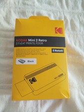 KODAK MINI 2 RETRO 4PASS STAMPANTE FOTO PORTATILE BLUETOOTH NERO + 68 FOGLI