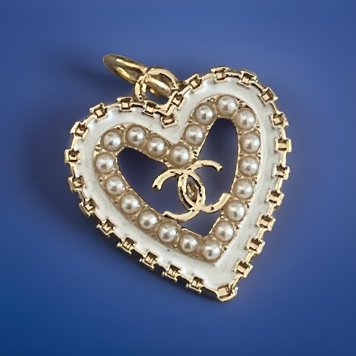 Designer button 1pc gold white - designer,