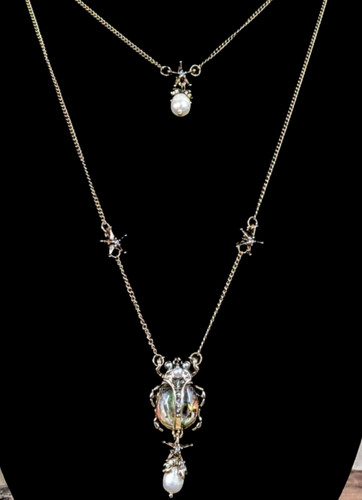 Collana doppia scarabeo - collana,