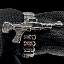 Anello Uomo Militare fucile e