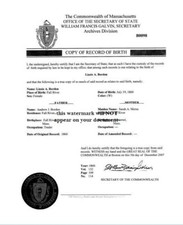 Lizzie Borden BIRTH RECORD