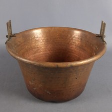 Paiolo in Rame Vintage con Piastre Gira Polenta Pentola Cucina Rustica Anni '60