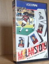 VHS Video Rai 1989 CALCIO MILAN STORY 90 ANNI DI LEGGENDA ROSSONERA Bruno Pizzul