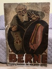 Insegna Targa Tabella  FULGO BERNÈ in MASONITE no non Smaltata EPOCA