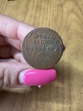 MONETA Stato Pontificio Benedetto XIV Mezzo Baiocco Ferrara 1748 A. VIII AQ