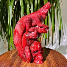 Pietra tuorlo d'uovo cristallo alta qualità 4,25 libbre esemplare intagliato a mano per decorazione