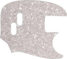 WD Battipenna Personalizzato per Fender Mustang Bass Reissue #28 Bianco Perla/Bianco/Bla...