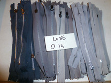 50 PZ CERNIERE MISTE VARI GRIGIO CHIARO SCURO 14 CM LAMPO ZIP CATENA 3 PANTALONE