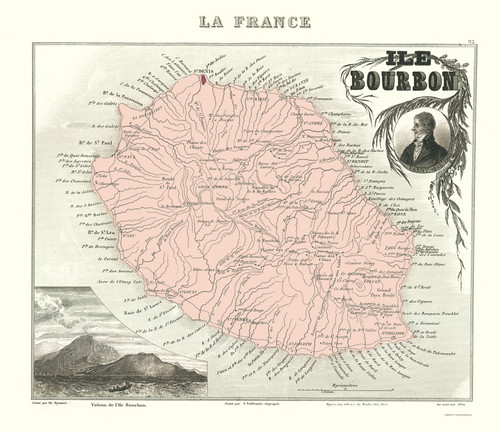 Mappa storica ile - mappa, borbone