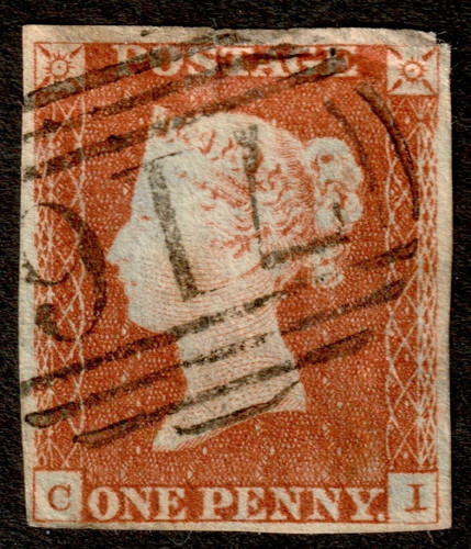1841 one penny red - vr,