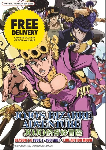 Dvd anime jojo bizarre - jojo's,