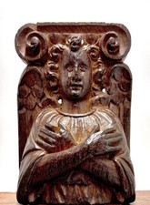 Altorilievo Scolpito In Legno Pregiato Secolo XVII ° Secolo (Prima Metà)