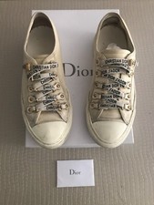 DIOR SNEAKER WALK'N'DIOR DONNA N. 38 italiano IN TELA COLORE BIANCO