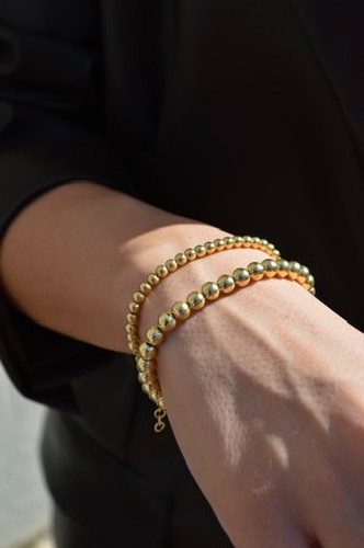 Bracciale pallinato argento - bracciale,