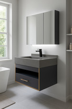 WITIT SET COMPLETO MOBILE BAGNO SOSPESO IN LEGNO BC012 DA 70 CM O 90 CM LAVABO