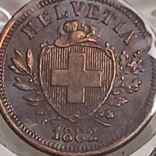 1882 B Svizzera 1 centesimo