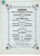 Locandina della compagnia teatrale Giannuzzi e Parisini