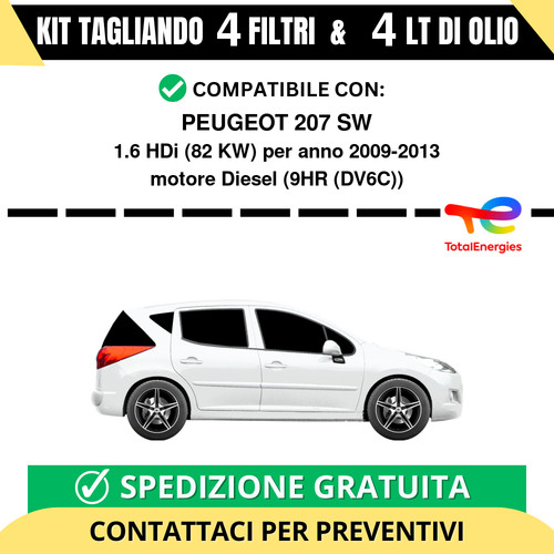 Tagliando per peugeot 207 - per,