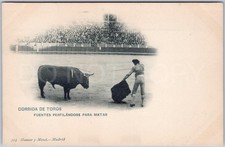 Antique Postcard Bullfighting