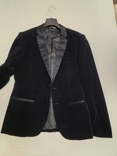 ANTONY  MORATO GIACCA  UOMO BLU,(BLAZER Slim Fit) VELLUTO , TAGLIA 48 PERFETTA