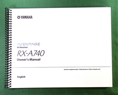 Yamaha a740 instruction - rx-a740,