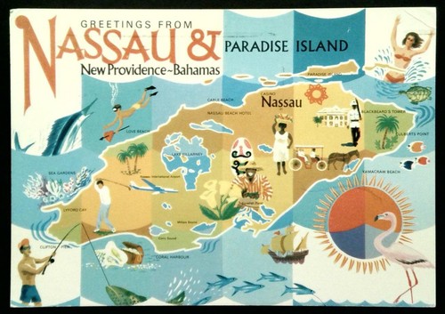 Cartolina epoca nassau - d'epoca, &