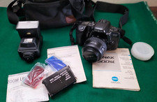 Minolta Dinax 500si Macchina fotografica analogica reflex + Flash Achiever 828TW