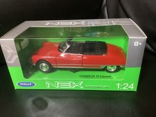 1:24 WELLY 22506CW Citroen DS Cabriolet, rosso, come nuovo in scatola originale