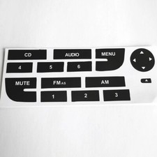 ADESIVI DECALCOMANIE TASTI PULSANTI RICAMBIO RADIO AUTORADIO FIAT GRANDE PUNTO