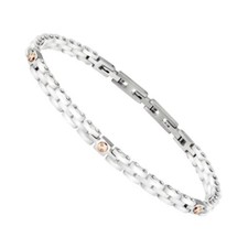 Bracciale Uomo Morellato Ceramic SACU20 in Acciaio e Ceramica Bianca
