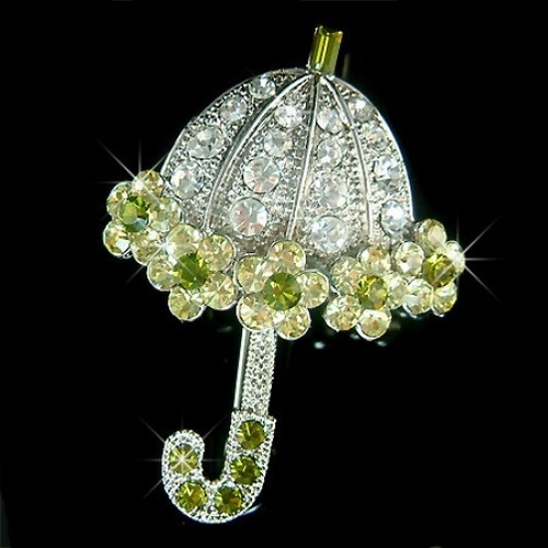Verde ombrello in swarovski - ombrello,