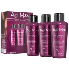 Agi Max Brazilian Kit Trattamento Capelli alla Cheratina Naturale per Raddrizzare Ricci...