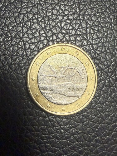 Moneta euro finlandia cigni - 1,