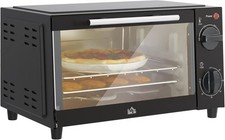 HOMCOM Mini Forno, Griglia Elettrica da Piano 9L, 35 x 24,6 x 20 cm, Nero 