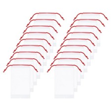 18 Pezzi Borse per Ombrello 9,4"x5,1" Bagnato Custodia per Ombrello con Coulisse, Bianco