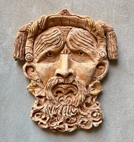 Maschera muro terracotta - da,