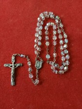 Rosario con grani in vetro sfaccettato - Anni '70 - Ottimo!