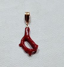 Collana con ciondolo in corallo rosso - ciondolo in vero corallo ciondolo...
